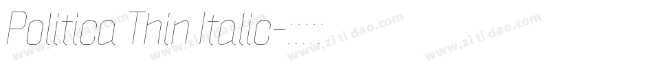 Politica Thin Italic字体转换